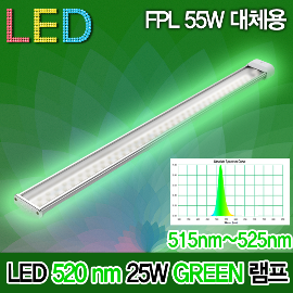 19601 GREEN 520nm LED 25W 램프 515nm~525nm 식물 국산 KS
